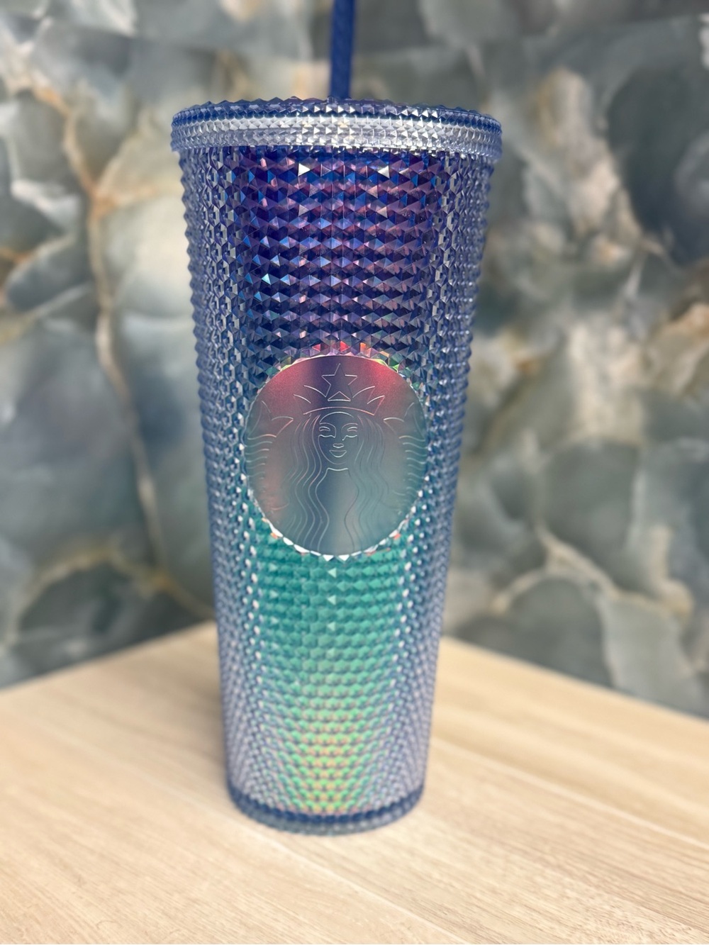 Starbucks Iridescent Studded Tumbler - Purple Blue Green
